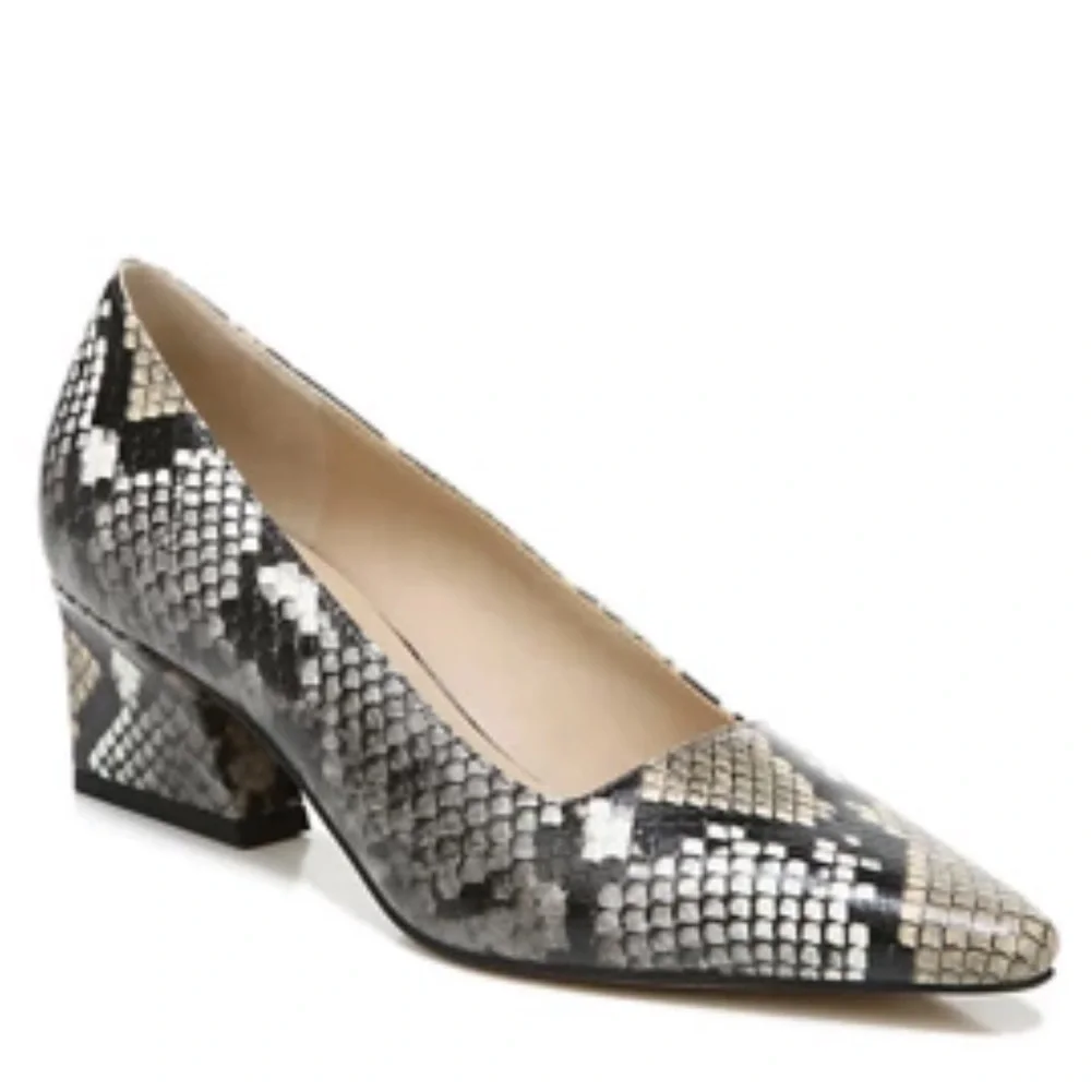 Franco Sarto Samira Artist Snake print architectural heel pump women’s 6.5